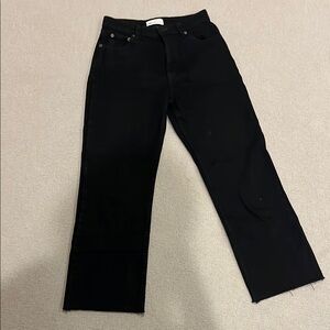 Zara wide leg black jeans